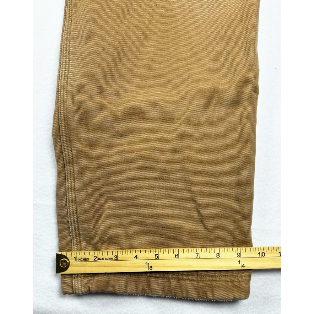 Duluth Trading Co Fleece Lined Tan Relaxed Fit Cargo Work Pants Brown Mens 38x32 - Picture 9 of 16
